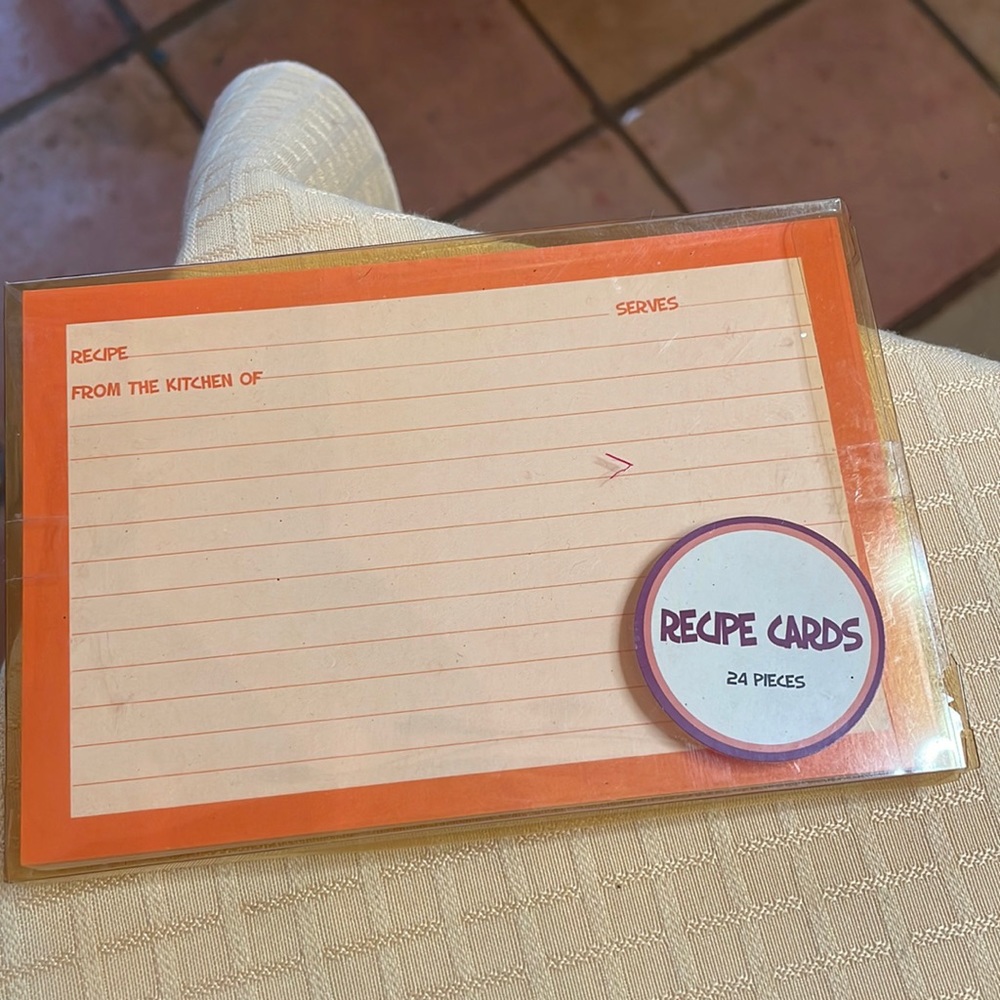 Recipe cards and cookbook